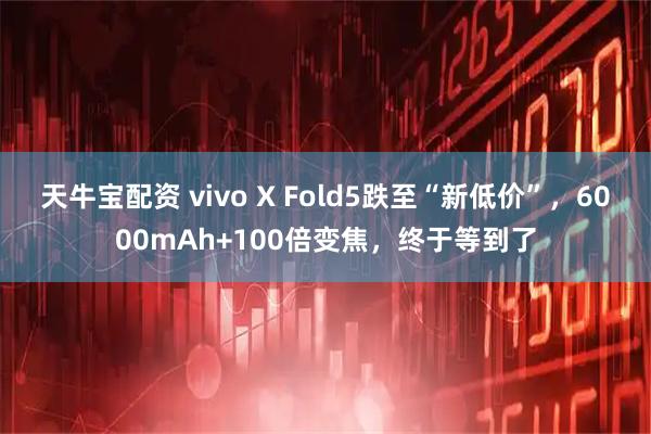 天牛宝配资 vivo X Fold5跌至“新低价”，6000mAh+100倍变焦，终于等到了